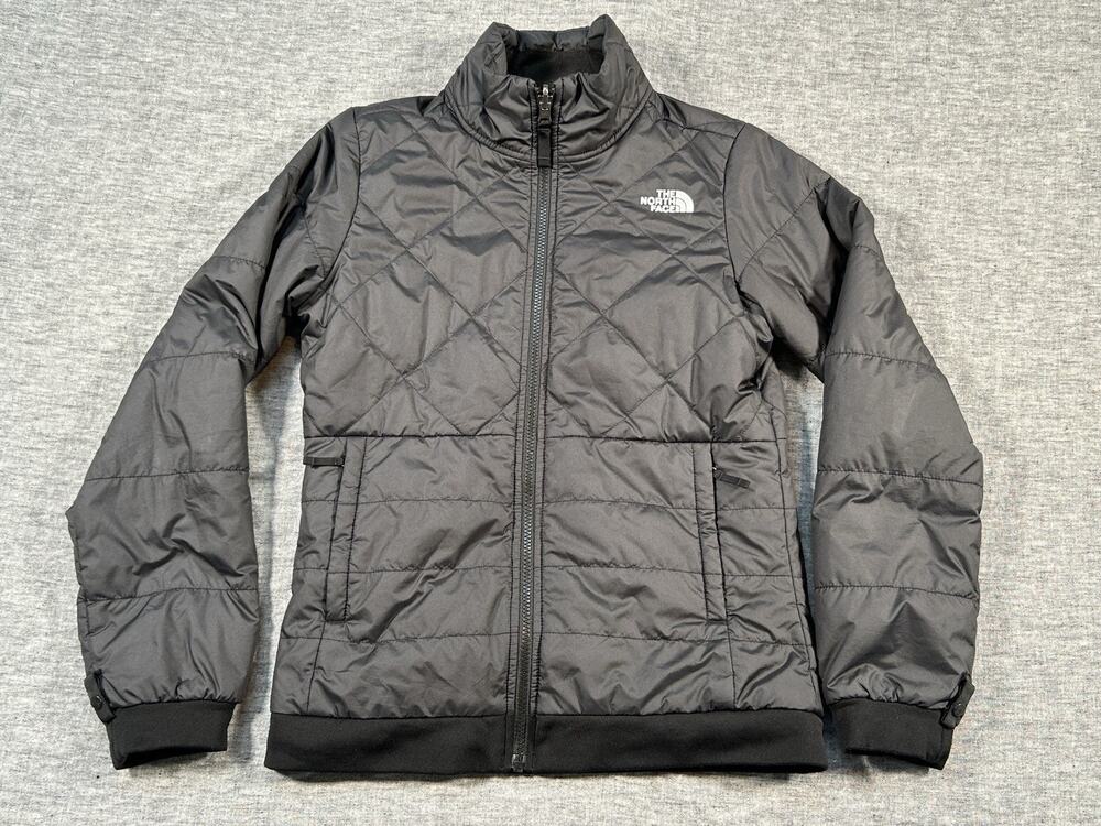 The North Face Puffer Jacket Women Extra Small Black Quilted Zip-Up Pockets